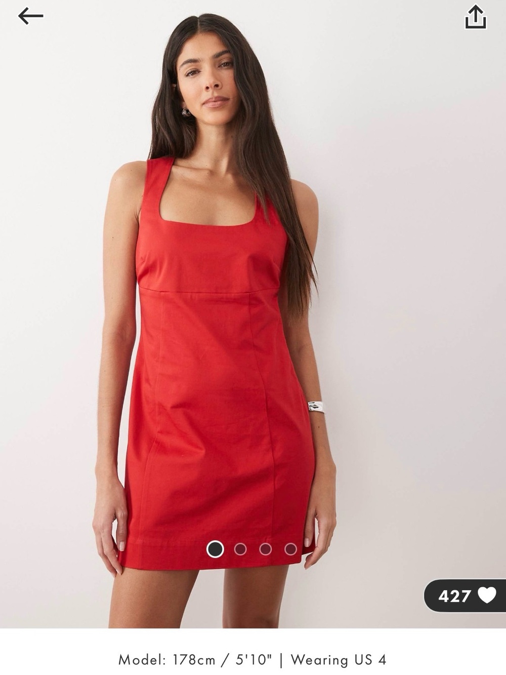 red square neck bodycon dress ASOS | Dresses | Asos Squareneck Mini Sundress Midaxi dress Color:Cappucino ModelE_Hoco Petal and Pup Women's Slim Fit Fabric